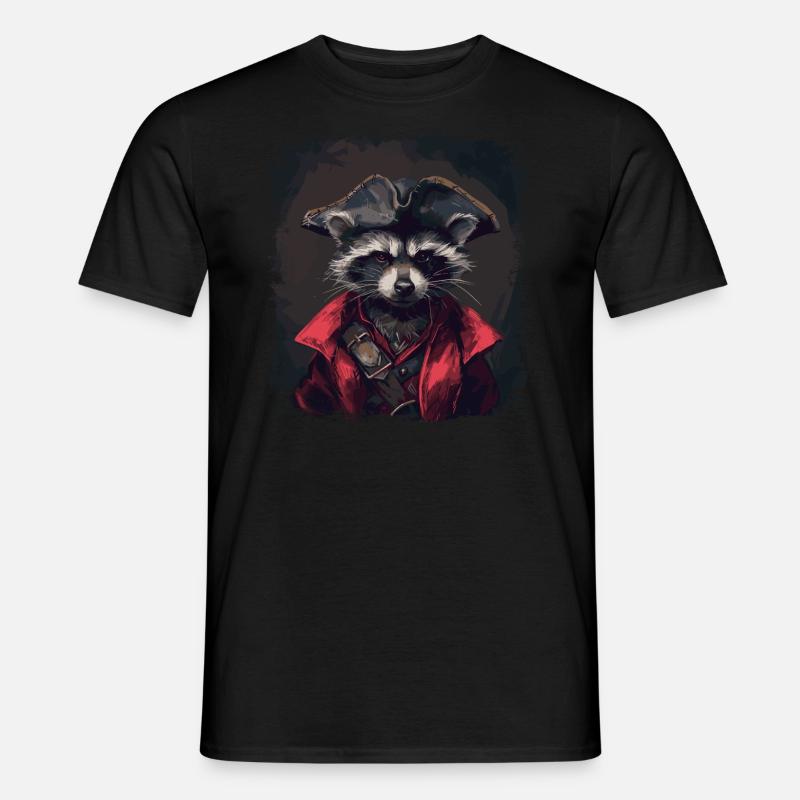 Pirate raton laveur - T-shirt homme - noir