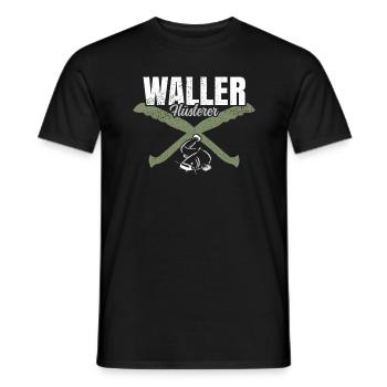 Waller Angeln - Männer T-Shirt - Schwarz - Vorne - AI Model Male 178 light (178cm)