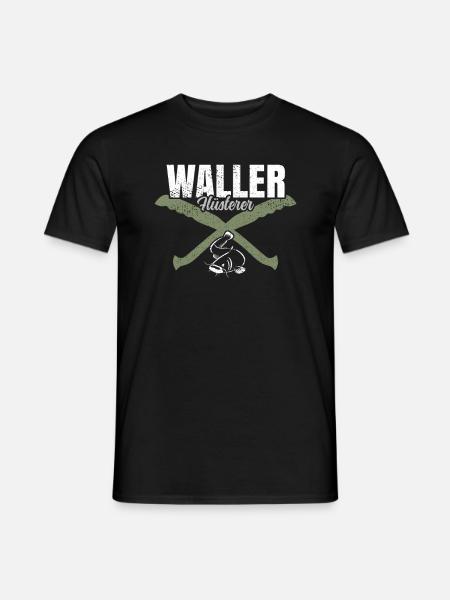 Waller Angeln - Männer T-Shirt - Schwarz