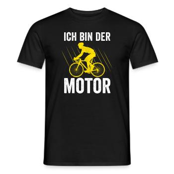 Bicycle Mountain Bike Road Bike E-Bike Cyclist - Men's T-Shirt - black - Front - AI Model Male 178 light (178cm)