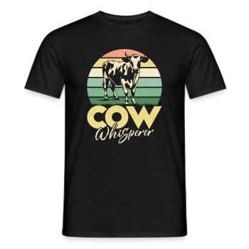 Kuhbauer Lustiger Bauernhof Kühe Tierfarm - Männer T-Shirt - Schwarz - Vorne - AI Model Male 178 light (178cm)