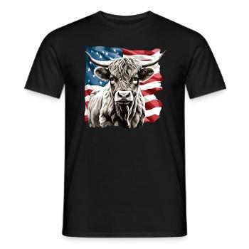 Kuhbauer Lustiger Bauernhof Kühe Tierfarm - Männer T-Shirt - Schwarz - Vorne - AI Model Male 178 light (178cm)