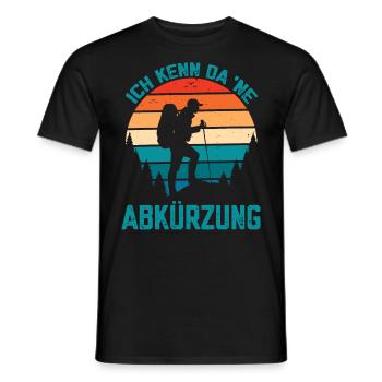 Ich kenn da eine Abkürzung lustige Berge Sprüche - Männer T-Shirt - Schwarz - Vorne - AI Model Male 178 light (178cm)