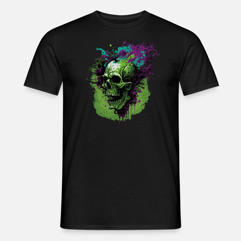 Totenkopf - Männer T-Shirt - Schwarz