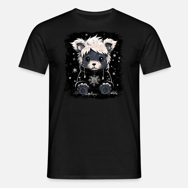 Cute Emo Teddy Bear - Men's T-Shirt - black