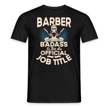 Barber Haircutter - Men's T-Shirt - black - Front - AI Model Male 178 light (178cm)