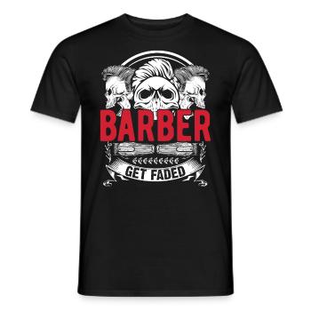Barber Haircutter - Men's T-Shirt - black - Front - AI Model Male 178 light (178cm)