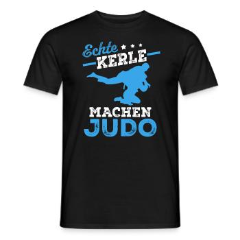 Echte Kerle machen Judo - Männer T-Shirt - Schwarz - Vorne - AI Model Male 178 light (178cm)