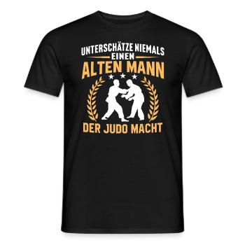 Alten Mann der Judo macht Geschenk für Judoka - Männer T-Shirt - Schwarz - Vorne - AI Model Male 178 light (178cm)