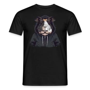 Cool Hip Hop Guinea Pig - Men's T-Shirt - black - Front - AI Model Male 178 light (178cm)
