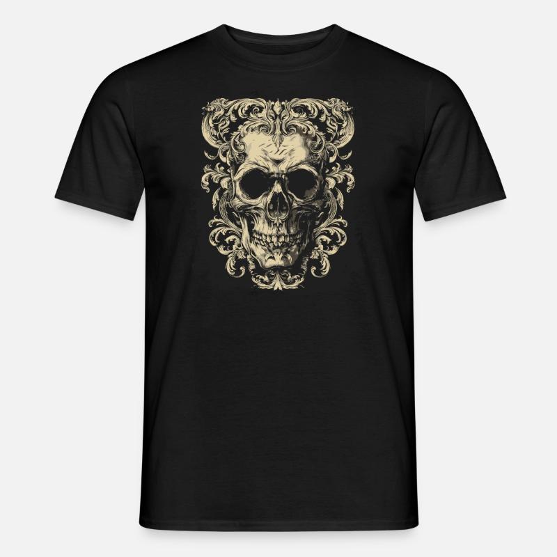 Gothic Schädel - Männer T-Shirt - Schwarz