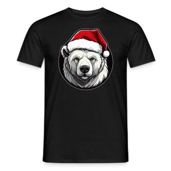 Noël de l’ours polaire - T-shirt homme - noir - Devant - AI Model Male 178 light (178cm)