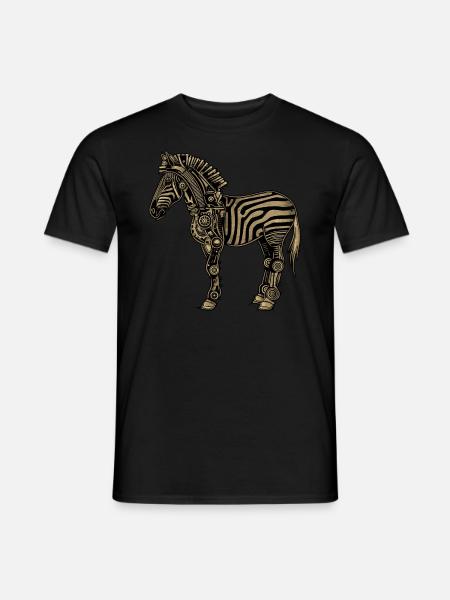 Zebra Steampunk - Men's T-Shirt - black