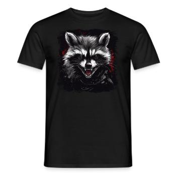 raton laveur en colère - T-shirt homme - noir - Devant - AI Model Male 178 light (178cm)