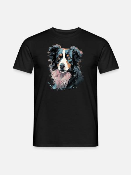 Border Collie Dog - Men's T-Shirt - black