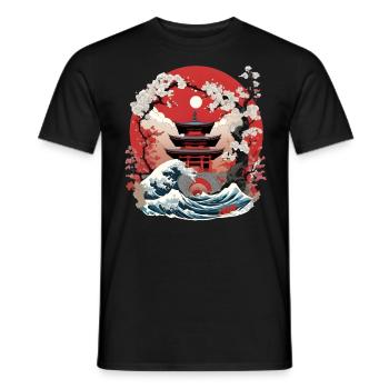 Japanisches Torii - Männer T-Shirt - Schwarz - Vorne - AI Model Male 178 light (178cm)