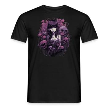 Emo HorrorFille - T-shirt homme - noir - Devant - AI Model Male 178 light (178cm)