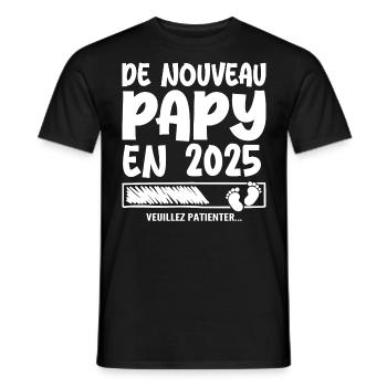 2025 wieder Opa - Männer T-Shirt - Schwarz - Vorne - AI Model Male 178 light (178cm)