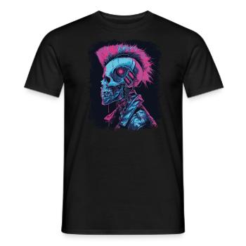 Horreur Punk Zombie cyborg - T-shirt homme - noir - Devant - AI Model Male 178 light (178cm)