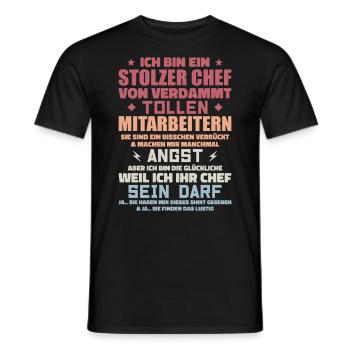 Un patron fier d’excellents employés - T-shirt homme - noir - Devant - AI Model Male 178 light (178cm)