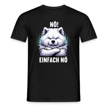 Nö Einfach Nö Samojede Samojedenbesitzer - Männer T-Shirt - Schwarz - Vorne - AI Model Male 178 light (178cm)