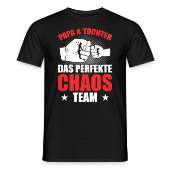 Papa Tochter das perfekte Chaos Team - Männer T-Shirt - Schwarz - Vorne - AI Model Male 178 light (178cm)