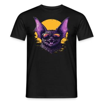 Funny Bat - Men's T-Shirt - black - Front - AI Model Male 178 light (178cm)
