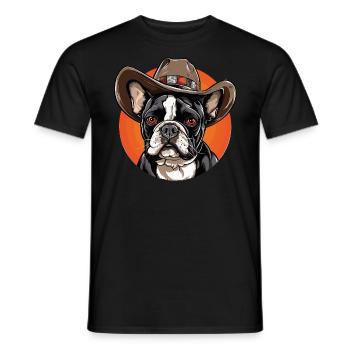 Bouledogue français 51 - T-shirt homme - noir - Devant - AI Model Male 178 light (178cm)