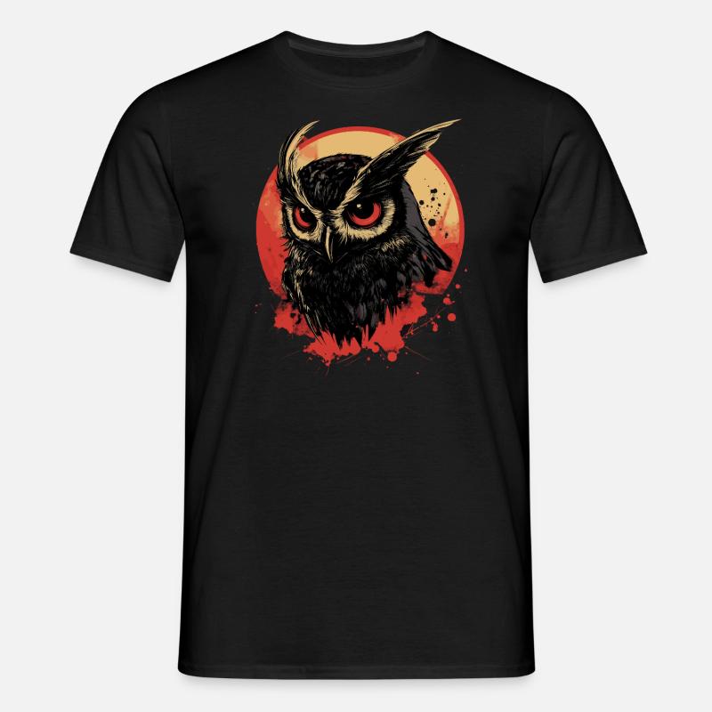 Eule - Männer T-Shirt - Schwarz