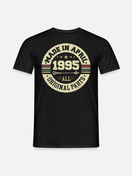 Geburtstag april 1995 - Geschenk zum 30.Geburtstag - Mænd T-shirt - sort