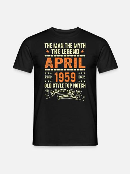 Avril 1959, AVRIL 1959 - T-shirt homme - noir