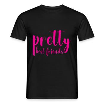 pretty best friends - Men's T-Shirt - black - Front - AI Model Male 178 light (178cm)