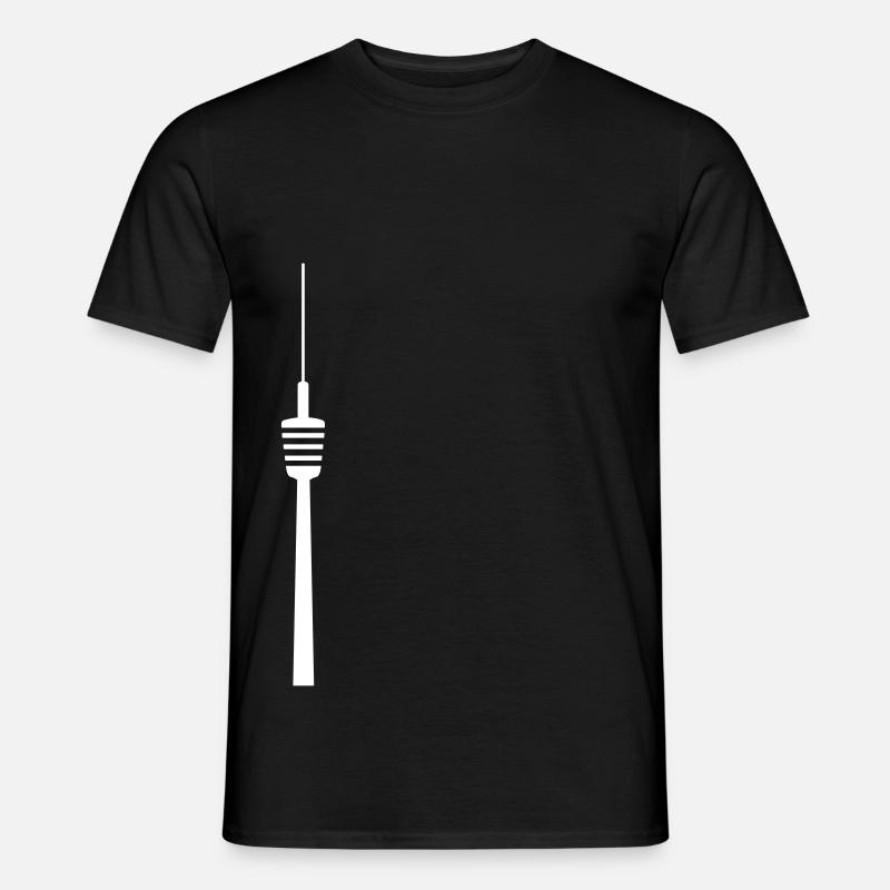 Fernsehturm Stuttgart - Männer T-Shirt - Schwarz