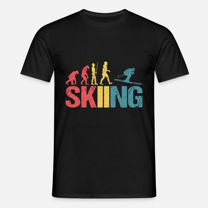 Évolution du ski - T-shirt Homme - noir