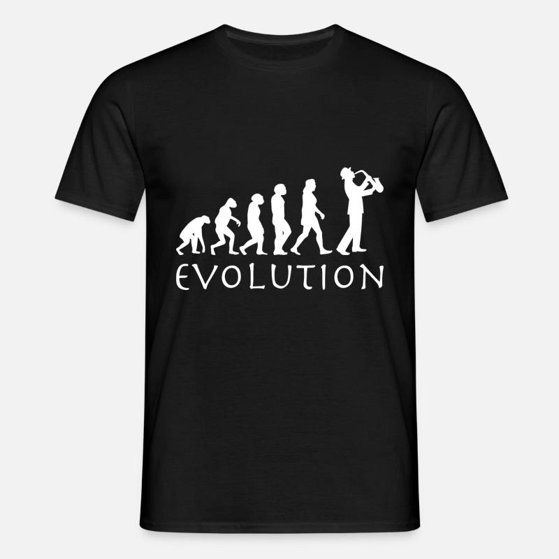Saxophone Player Evolution - Men's T-Shirt - black