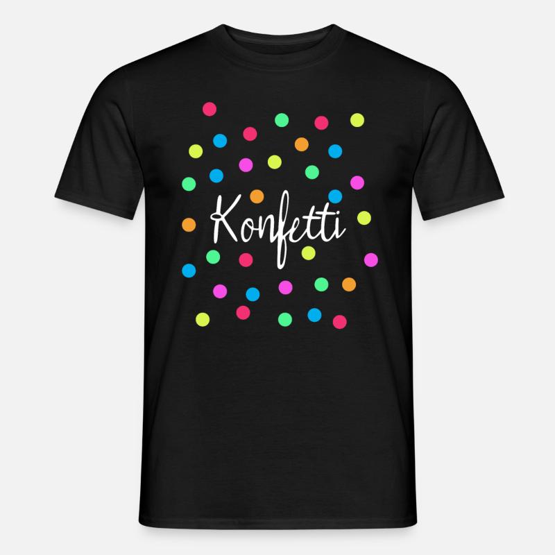 Konfetti - Männer T-Shirt - Schwarz