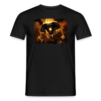 BALR0G Fire Monster - Men's T-Shirt - black - Front - AI Model Male 178 light (178cm)