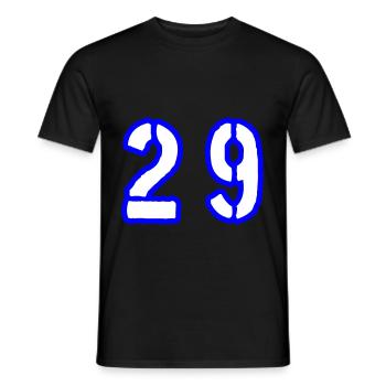 29 Zahl Symbol - Männer T-Shirt - Schwarz - Vorne - AI Model Male 178 light (178cm)