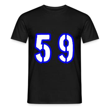 59 Number Symbol - Men's T-Shirt - black - Front - AI Model Male 178 light (178cm)