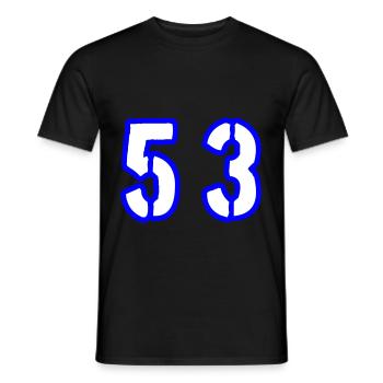 53 Zahl Symbol - Männer T-Shirt - Schwarz - Vorne - AI Model Male 178 light (178cm)