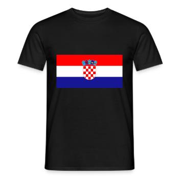 Croatia - Men's T-Shirt - black - Front - AI Model Male 178 light (178cm)
