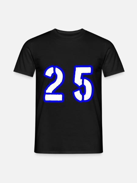 25 Number Symbol - Men's T-Shirt - black