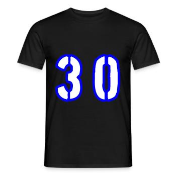 Symbole de 30 chiffres - T-shirt homme - noir - Devant - AI Model Male 178 light (178cm)