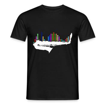 Saxophone player - Men's T-Shirt - black - Front - AI Model Male 178 light (178cm)