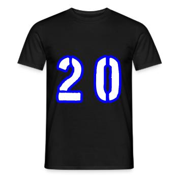 20 Number Symbol - Men's T-Shirt - black - Front - AI Model Male 178 light (178cm)