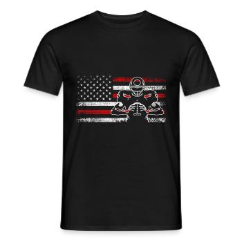 USA Soccer Player Coach American Football - T-shirt homme - noir - Devant - AI Model Male 178 light (178cm)