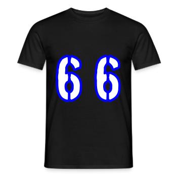 66 Zahl Symbol - Männer T-Shirt - Schwarz - Vorne - AI Model Male 178 light (178cm)