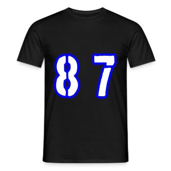 87 Symbole numérique - T-shirt homme - noir - Devant - AI Model Male 178 light (178cm)