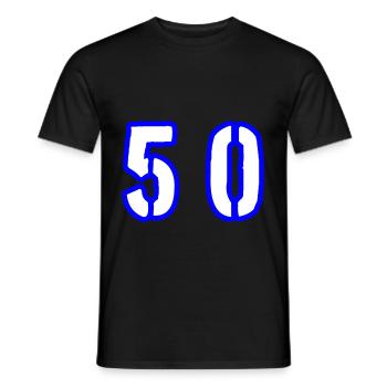 50 Number Symbol - Men's T-Shirt - black - Front - AI Model Male 178 light (178cm)