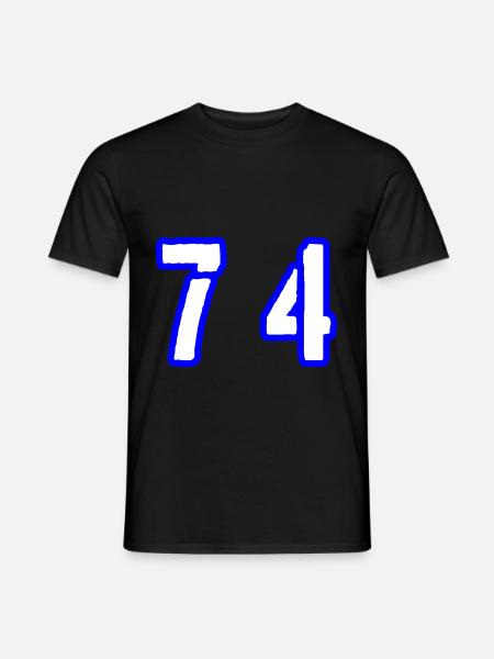 74 Number Symbol - Men's T-Shirt - black